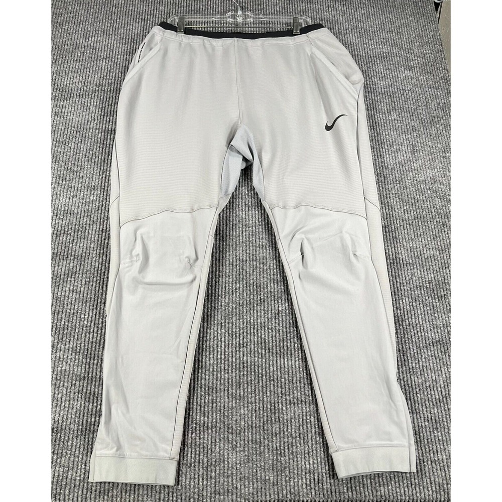 Nike Joggers Pants Mens XL Extra Large Gray Casual Workout Active Zipper Leg